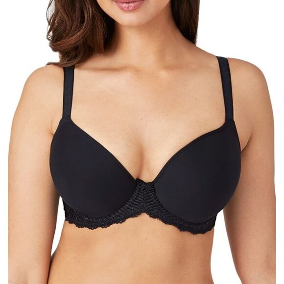 Wacoal Black La Femme Plunge Underwire Molded Cup T-Shirt Bra 36C - Picture 5 of 7
